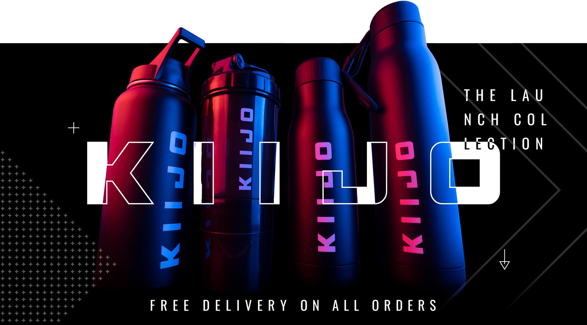 KIIJO hero image banner, featuring our launch bottles